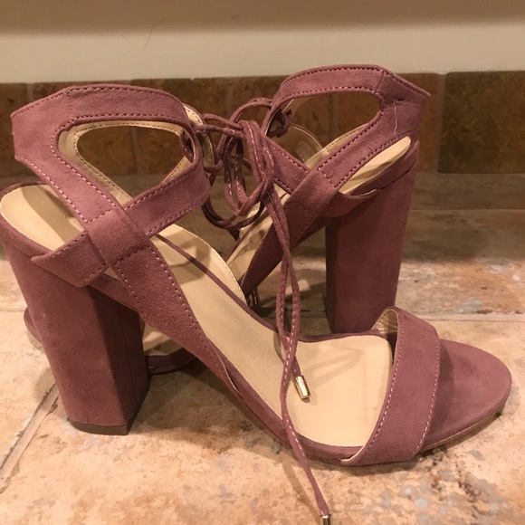 Charlotte Russe Shoes - Like new Charlotte Russe Ankle Wrap Heels 8 $69!